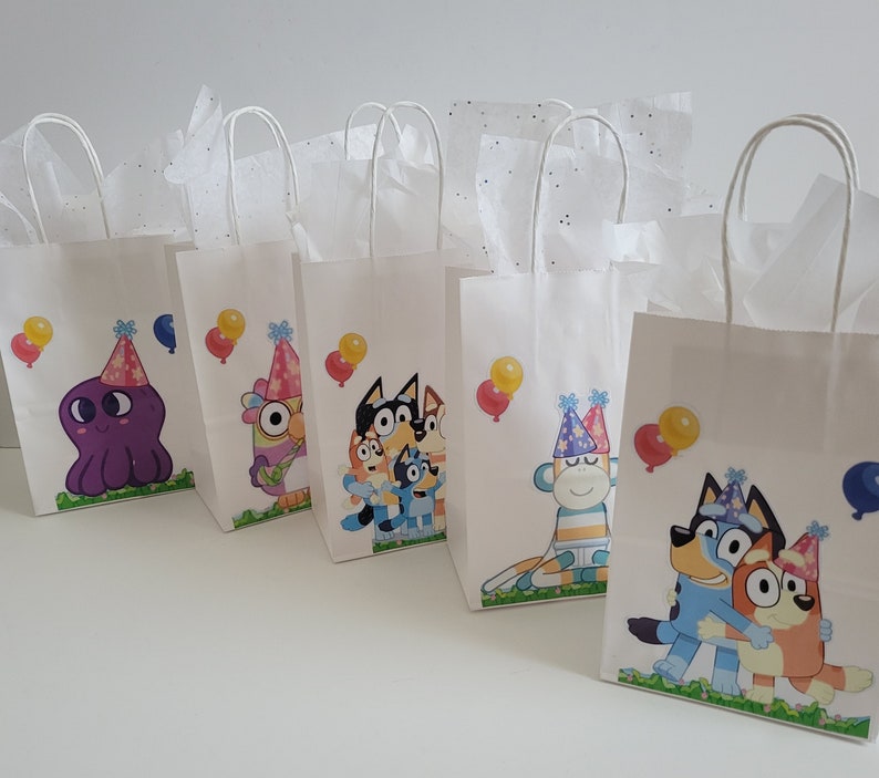 Personalized Bluey Inspired Goodie Bags 8pk Etsy