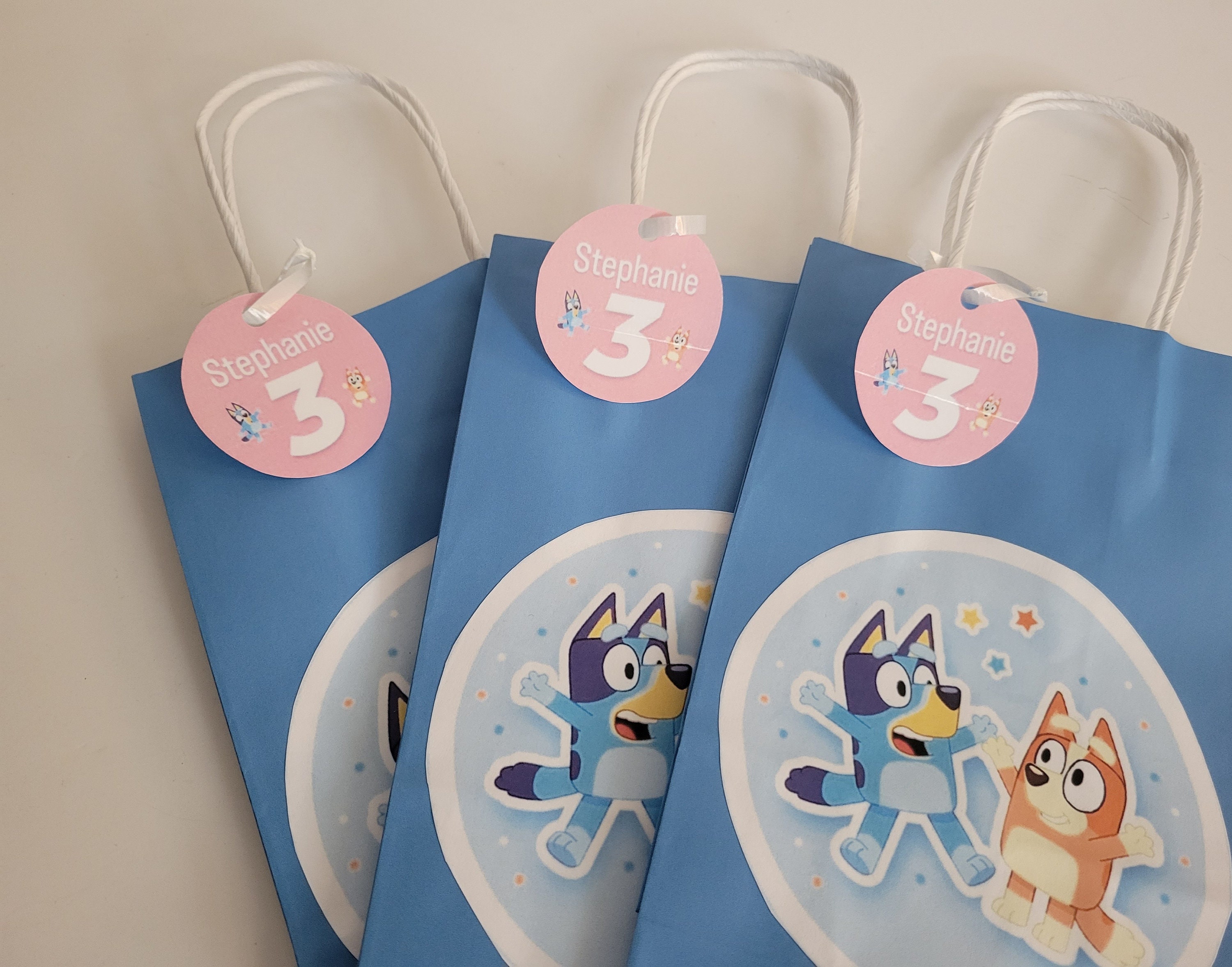 Bluey Paper Bags with Custom Tags