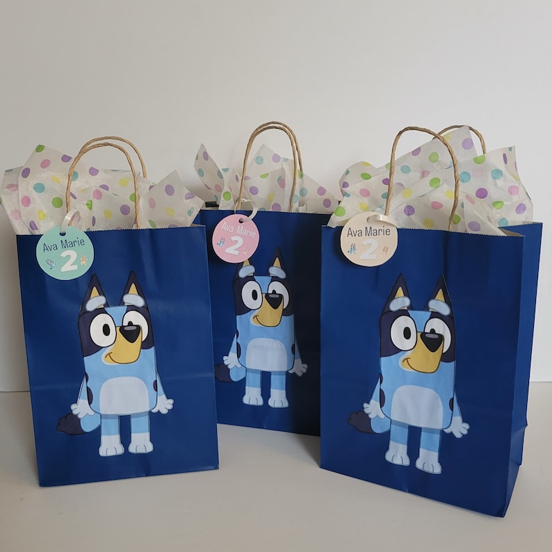 Personalized Bluey Inspired Goodie Bags 8pk Etsy