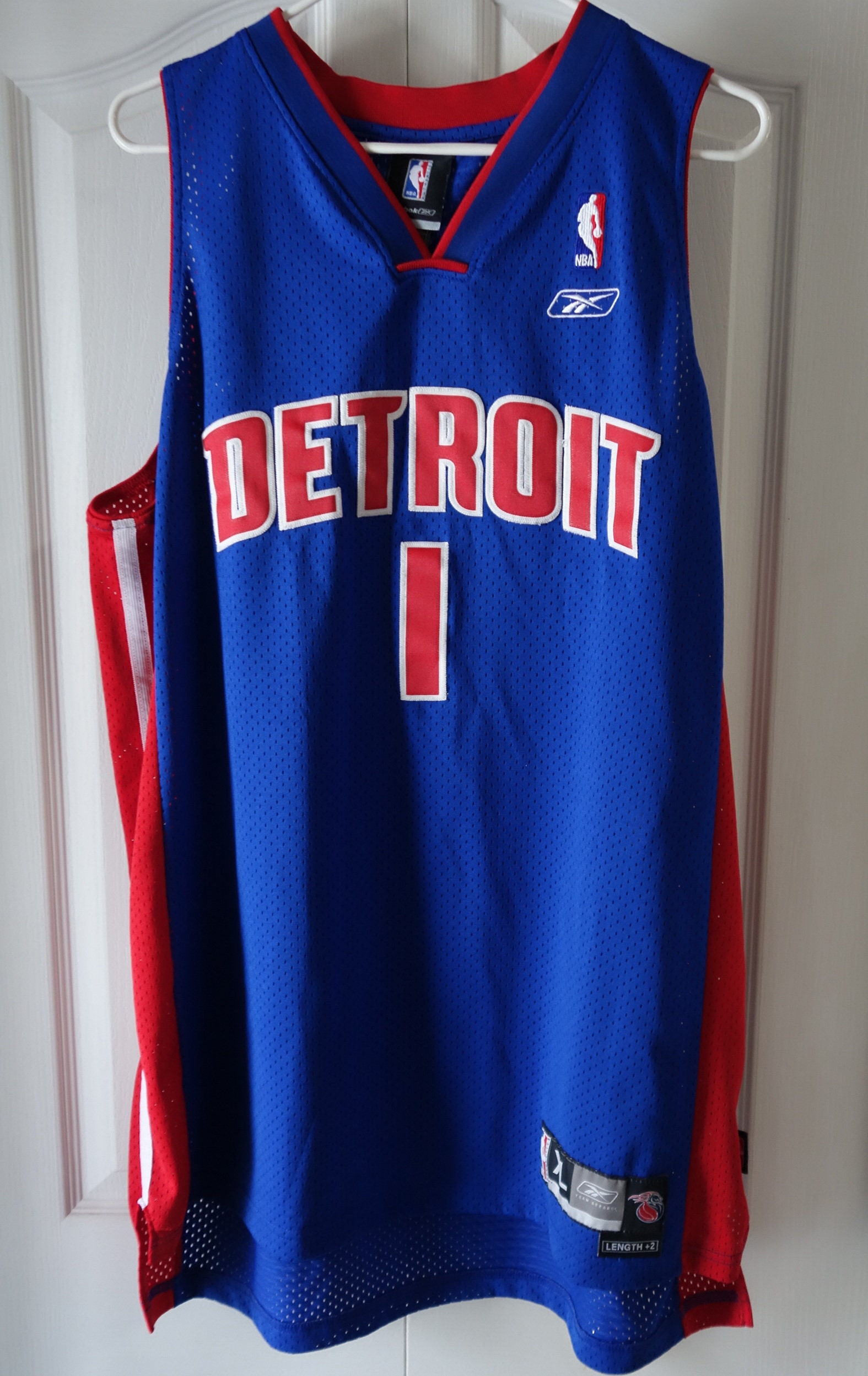 Vintage Reebok Chauncey Billups Detroit Pistons Basketball Jersey