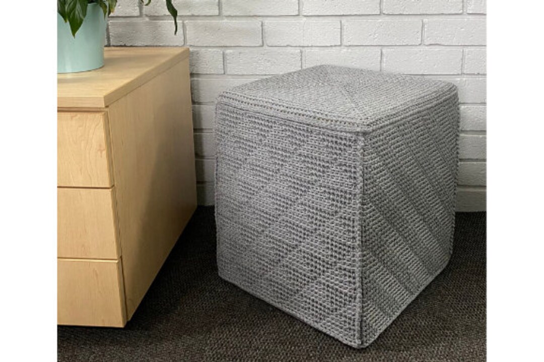 Square Crochet Ottoman Cover Pattern Etsy