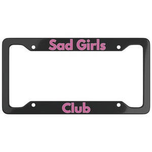Sad Girls Club License Plate Frame Funny Car Decor Gift for New Driver Car Lover Gift Car Accessories Gift For Her