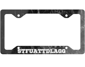 Cadre de plaque d'immatriculation en aluminium Ultra mince STFUATTDLAGG pour fan de charbon, cadeau pour amateur de livres, club de lecture épicé, fan de charbon, décoration de voiture livresque