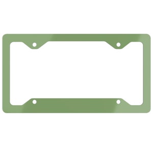 Moldura de placa de carro verde matcha ultrafina, acessórios de carro, presente para ela, acessório de carro verde, presente exclusivo para novos motoristas, decoração de carro para mulheres