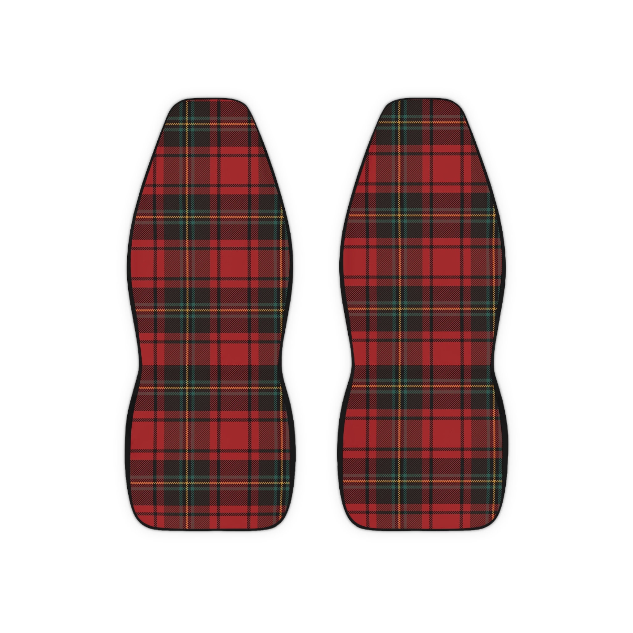 Red Plaid Tartan Car Seat Covers