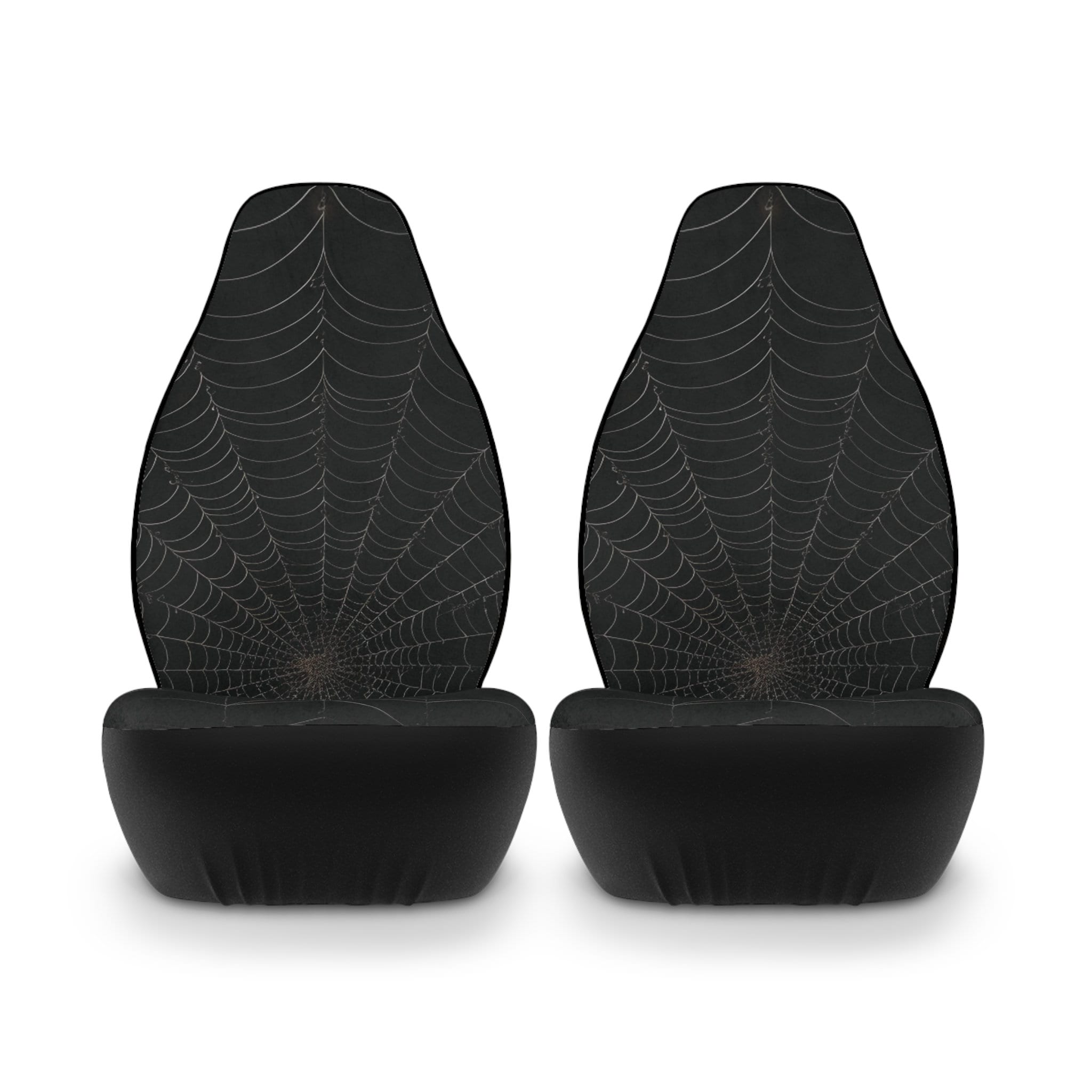 Black Spider Web Car Seat Protector, Spooky Goth Seat Cover