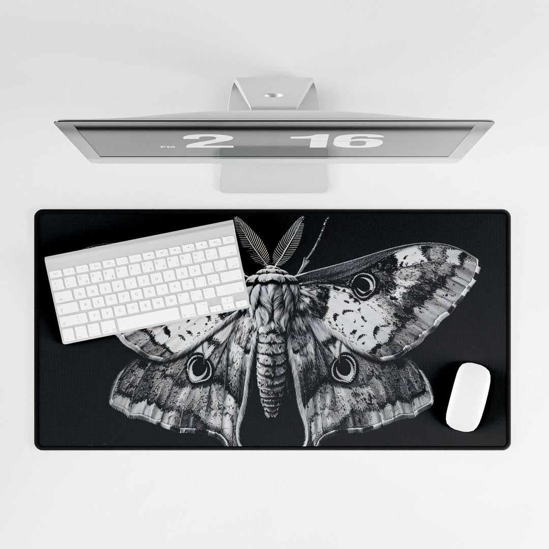 Sendpad Insect Vintage Insect Illustration Mouse Pad With Wrist Rest - Black and White ...