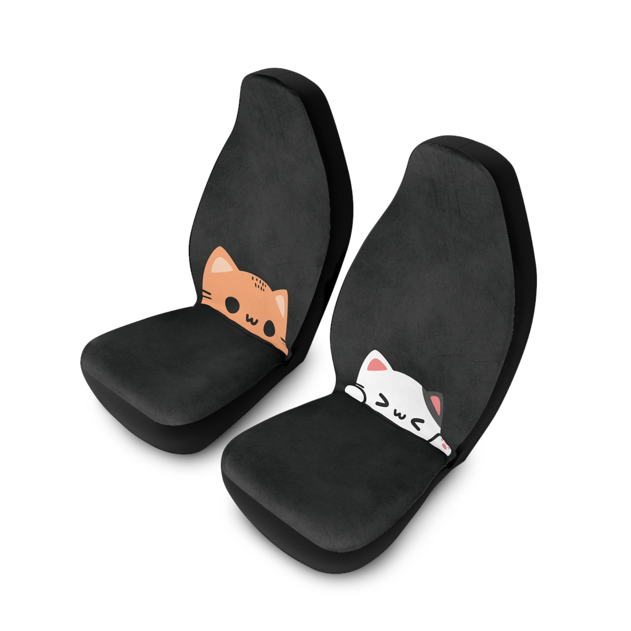 Anime Kawaii Cats- Thick , Peaking Cat, Car Seat Protector