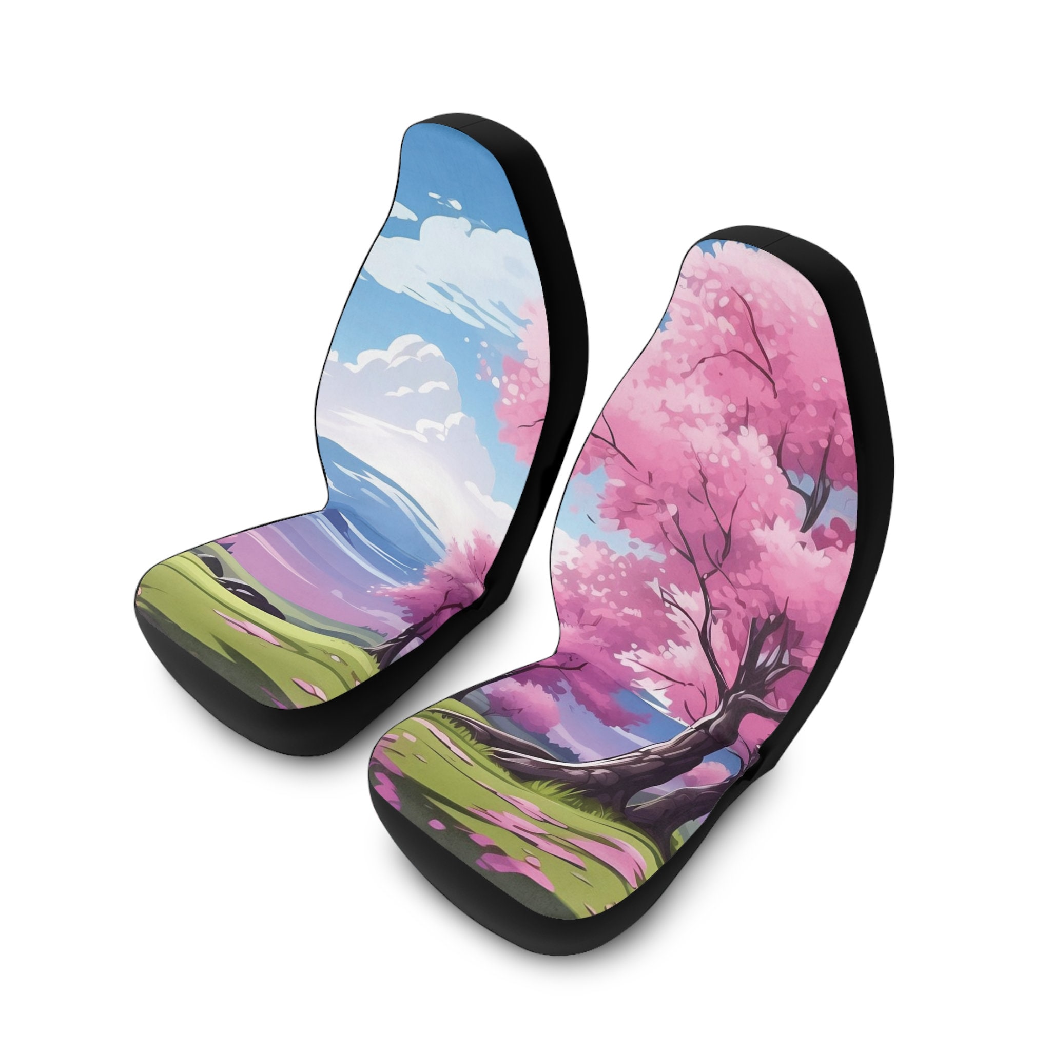 Cartoon Cherry blossoms, Cartoon, Colorful, Kawaii Car Seat Covers