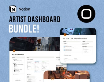 Notion Artist Dashboard Template Bundle