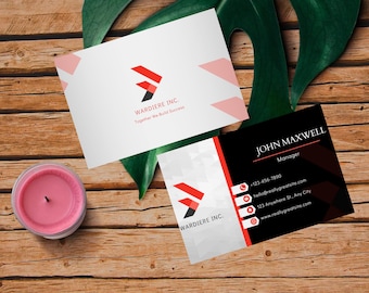 Tarjeta de visita corporativa minimalista, plantilla de tarjeta de visita, tarjeta de visita moderna, plantilla de tarjeta de visita editable, tarjetas de visita imprimibles