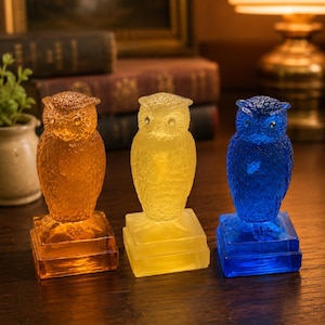 Vintage Glass Owl - Etsy