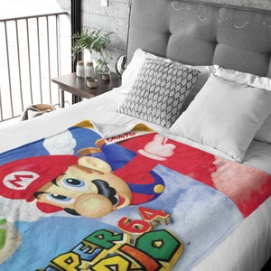Retro Video Game Blanket | Game System Throw | Game Room Decor | Gamer Bedding | Christmas Gift | Game Throw Blanket | Video Game Lover