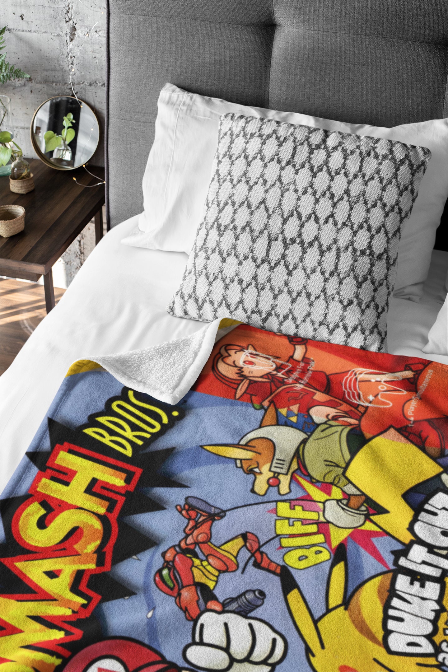 Gaming Blanket Retro Video Game Blanket Game Room Decor Gamer Gift Game