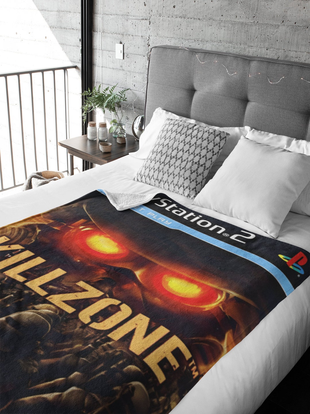 Retro Video Game Blanket Game System Throw Game Room Decor Gamer