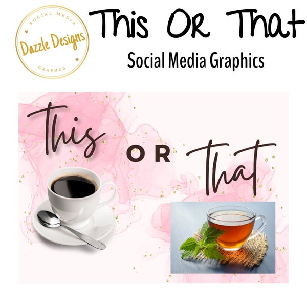 This or That Social Media Game Social media engagement for small business graphics for Facebook and Instagram posts