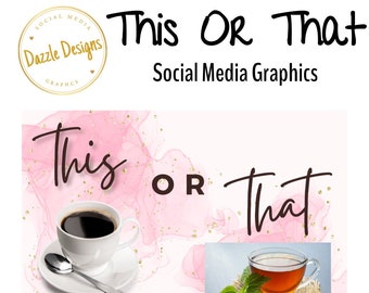 Jeu sur les réseaux sociaux This or That Engagement sur les réseaux sociaux pour les petites entreprises : graphismes pour publications Facebook et Instagram