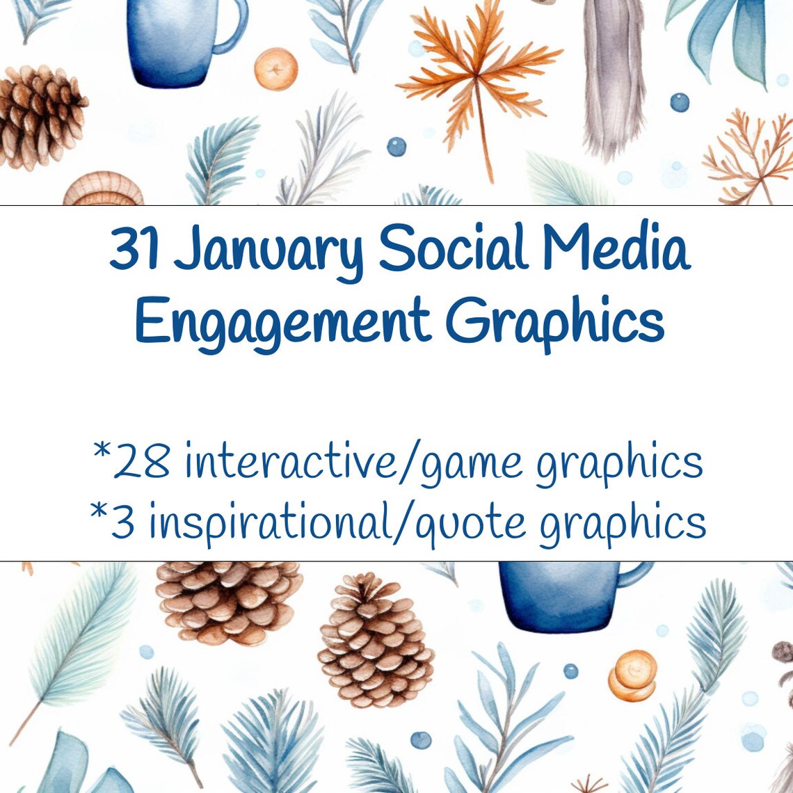 31 Winter Social Media Posts, January Social Media, Interactive Prompts ...