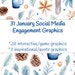 31 Winter Social Media Posts, January Social Media, Interactive Prompts ...