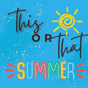 Summer This or That Social Media Game Social media engagement for small business graphics for Facebook and Instagram posts