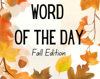 Graphismes d&#39;automne pour les réseaux sociaux Messages du mot du jour d&#39;automne Groupe Facebook interactif et engageant pour petites entreprises Ventes directes pour petites entreprises