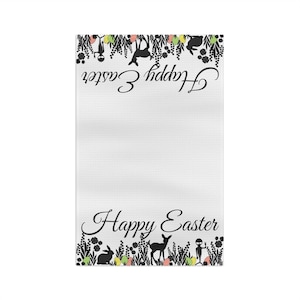 Easter Tea Towel, Kitchen Towel, Spring Dish Towel, Bunny Towel, Easter Decor, Kitchen Decor
