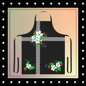 Apron Black Strawberry