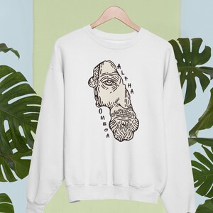 Alpha Omega Sweatshirt, Christian Sweatshirt, Christian Apparel, Religious Sweatshirt, Trendy Sweatshirt, Aesthetic Sweatshirt