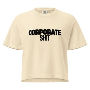 Corporate SH!T T-Shirt - Bold Office Humor Boxy Tee, Work Culture Graphic Shirt, T-Shirt for Corporate Millennials