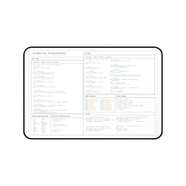 Python Cheat Sheet Desk Mat - Etsy