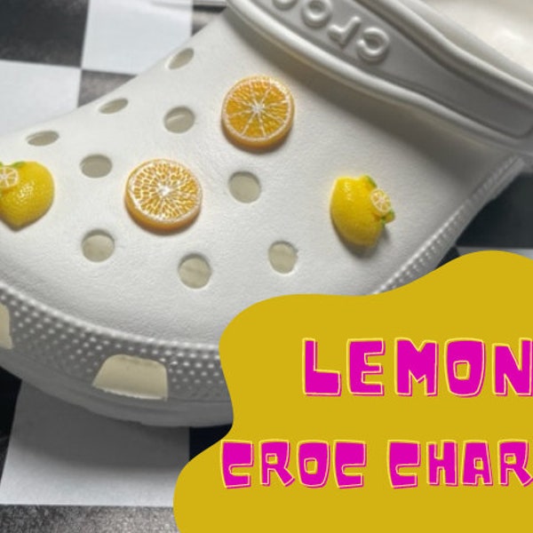 Lemon Shoe Charms // Fake Food // Summertime // Fruit // Sour // Shoes // Unique // Handmade // Quirky