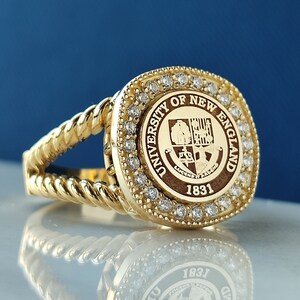 Class ring , Personalized gift , Graduation ring , Graduation gift , College ring ,Woman ring ,Solid gold ring college ring,Handmade jewelry