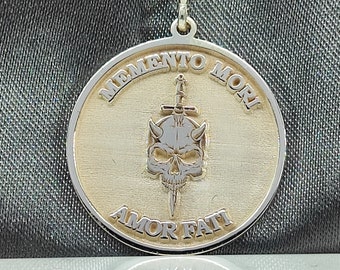 Memento Mori, Amor Fati, Memento Mori - Fati Necklace, Custom Pendants, Family Crest Necklace, University Necklace, Special Design