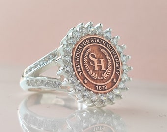 College ring , Graduation ring , Class ring , Woman gold ring , Solid gold ring , Custom ring , Graduation gift , Personalized ring ,