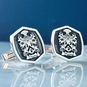 Christmas Gift, Coat of Arms Cufflinks, Family Crest Cufflinks, Custom Signet Cufllinks, Crest Cufflinks, Family Crest Cufflinks