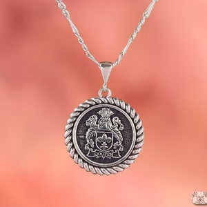 Custom Gold Necklace, Personalized Family Crest Necklace,  Custom Own Logo Necklace, Gold Charm