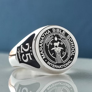 Anillo con sello de escudo de armas de oro macizo, regalo de Navidad, anillos con escudo familiar, anillo con sello personalizado, anillo con sello con escudo familiar, joyería personalizada