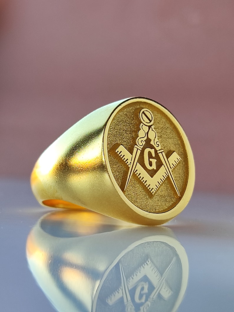 Masonic Rings Freemason Ring Master Mason Rings Free Mason Etsy