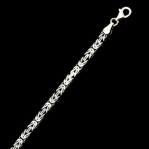 Byzantine Chain Necklace,925 sterling Silver chain necklace,Silver Bali Chain,Men chain necklace,Women chain necklace,Oxidized silver chain