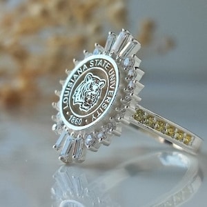 College Ring, University Ring, Graduation Gift, Graduation Ring, Woman Ring, Class Ring,College Class Ring, School Ring,Valentina day's gift