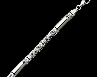 Byzantine King Chain Necklace Stainless Steel 6mm & 8mm