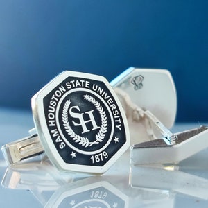 Sterling Silver Graduation Cufflinks, University Seal, Deep Engraved - Etsy