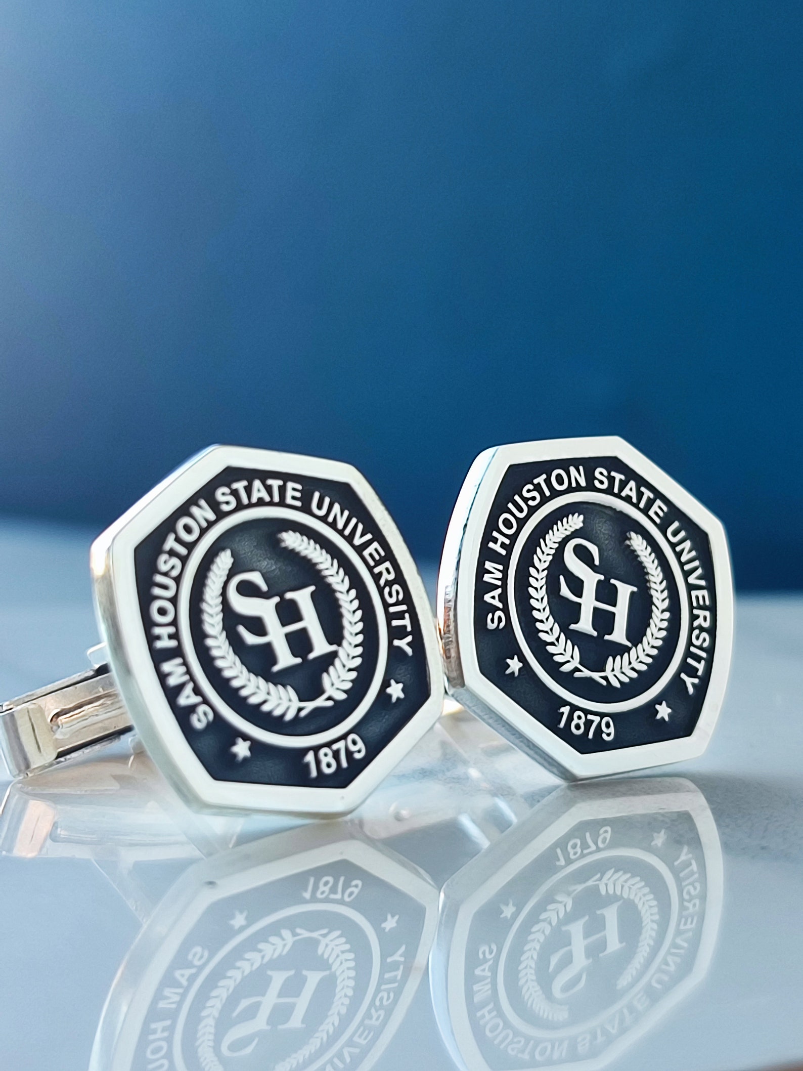 Sterling Silver Graduation Cufflinks, University Seal, Deep Engraved - Etsy
