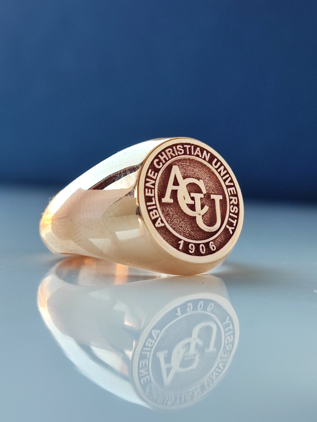 School Gradiation Ring, Class Ring for Man, Personalized College