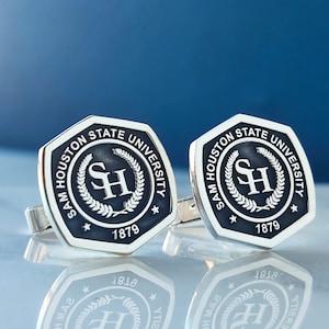 Sterling Silver Graduation Cufflinks, University Seal, Deep Engraved - Etsy