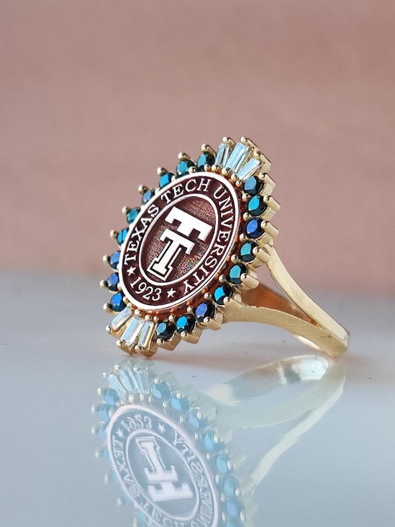Custom University Ring 14K Gold 925 Sterling Silver - Personalized College School Signet Ring for Men Women - Class of 2026 Graduation Gift
