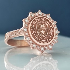 Senior Class Ring, College Ring, Graduation Gift, University Ring, Personalized Gift, Wax seal ring, College Class Ring, School Ring