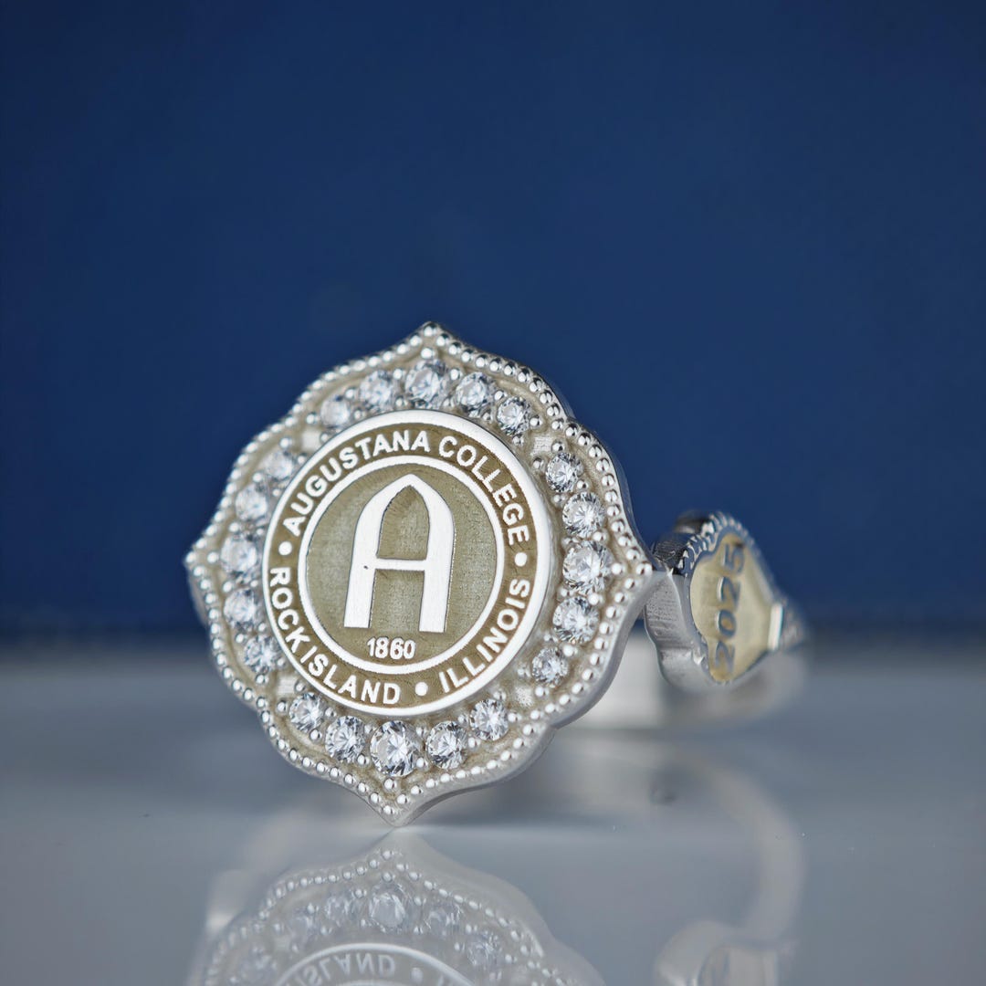 Humber Graduation Rings Custom College Ring With CZ Halo – Personalized Graduation Jewelry ...