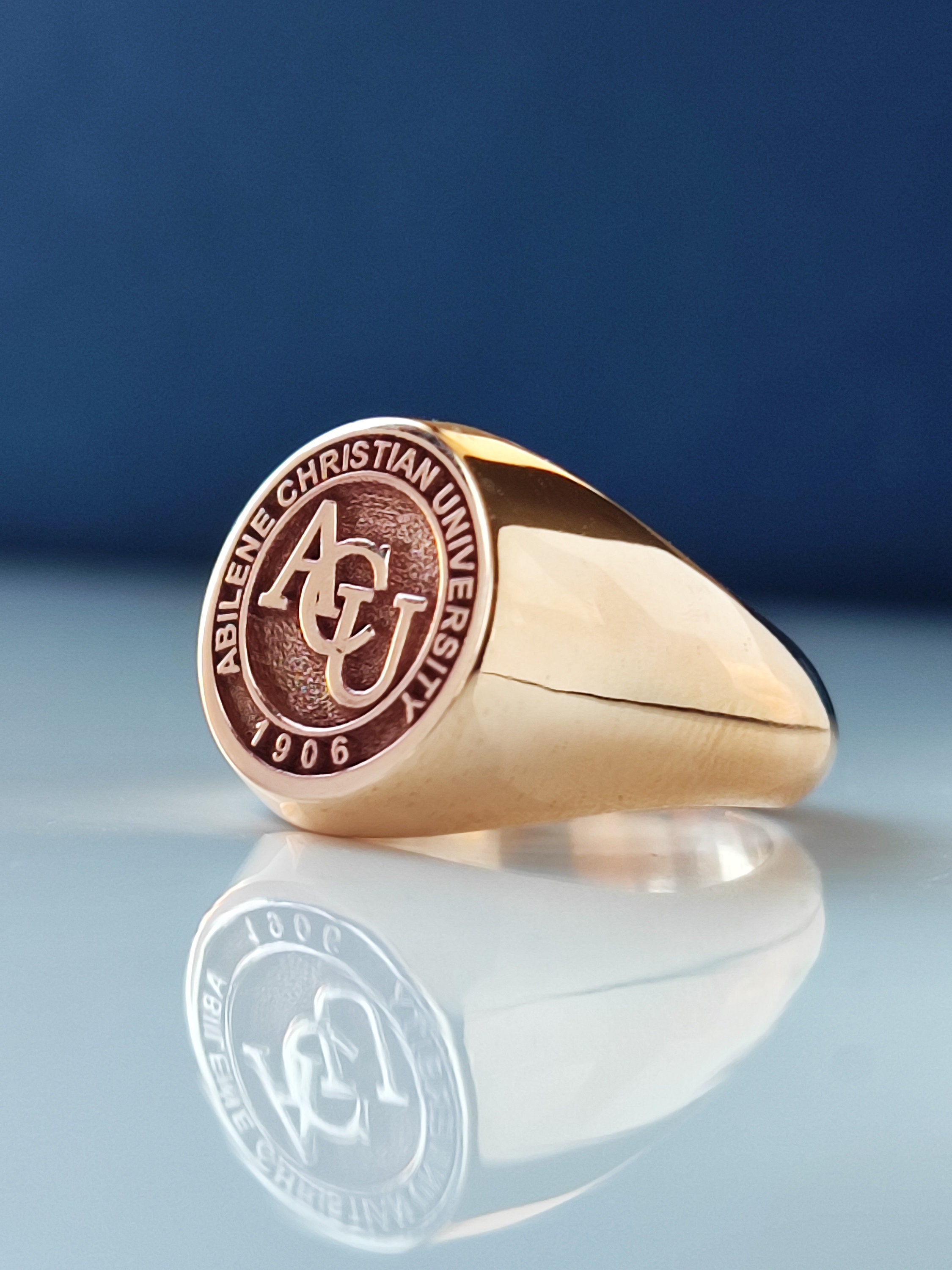 Man Grad Rings School Gradiation Ring, Class Ring for Man, Personalized College ...