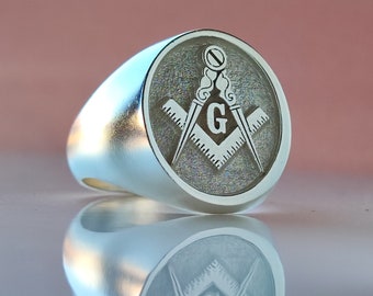 Anillo masónico de plata de ley, sello de cera masónico, anillo de maestro masón